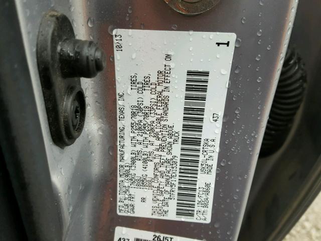 5TFRY5F17EX153079 - 2014 TOYOTA TUNDRA DOU SILVER photo 10