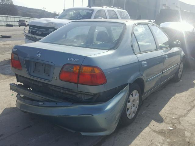 2HGEJ6616YH558675 - 2000 HONDA CIVIC BASE BLUE photo 4