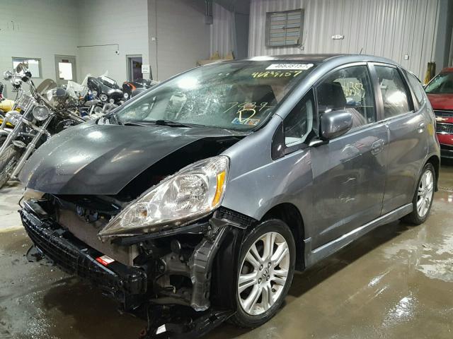 JHMGE8H59BS007839 - 2011 HONDA FIT SPORT GRAY photo 2