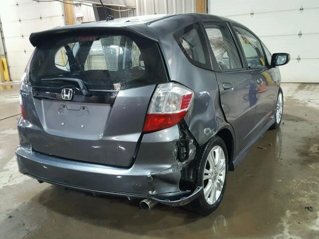 JHMGE8H59BS007839 - 2011 HONDA FIT SPORT GRAY photo 4