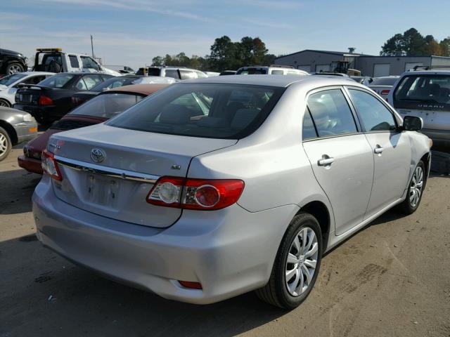 2T1BU4EEXCC901251 - 2012 TOYOTA COROLLA BA SILVER photo 4