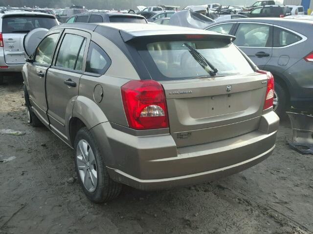 1B3HB48B77D114320 - 2007 DODGE CALIBER SX TAN photo 3