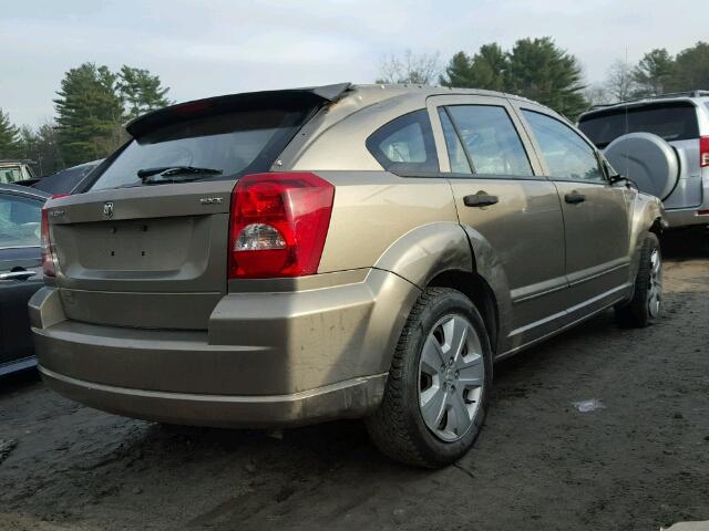 1B3HB48B77D114320 - 2007 DODGE CALIBER SX TAN photo 4