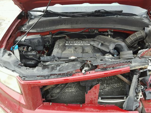 2HJYK16506H553303 - 2006 HONDA RIDGELINE RED photo 7