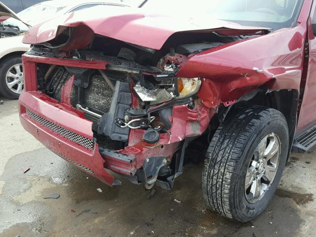 2HJYK16506H553303 - 2006 HONDA RIDGELINE RED photo 9