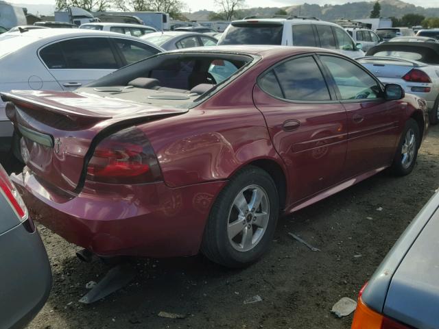 2G2WP522451355433 - 2005 PONTIAC GRAND PRIX Tünd qırmızı foto 4
