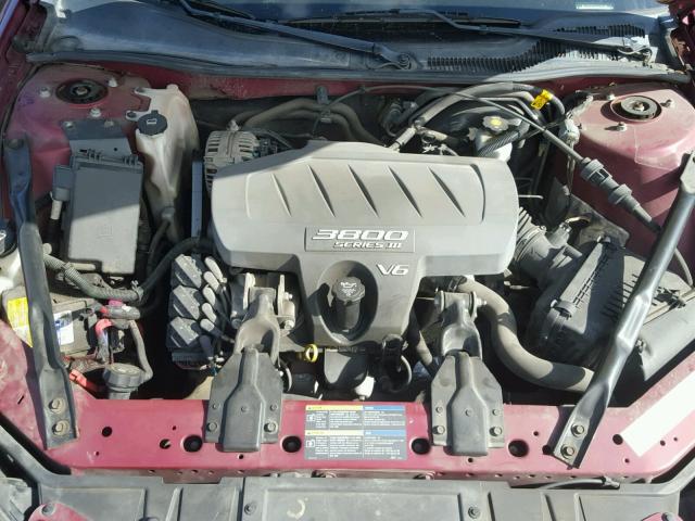 2G2WP522451355433 - 2005 PONTIAC GRAND PRIX Tünd qırmızı foto 7