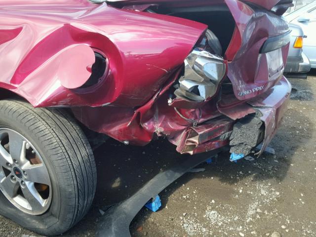 2G2WP522451355433 - 2005 PONTIAC GRAND PRIX MAROON photo 9