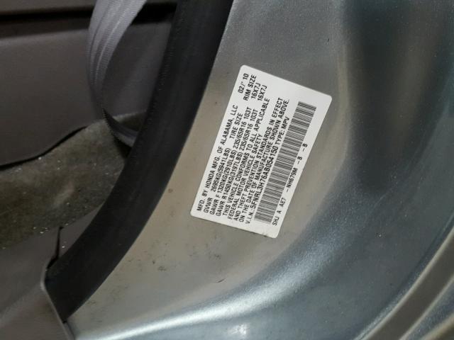 5FNRL3H76AB054150 - 2010 HONDA ODYSSEY EX SILVER photo 10