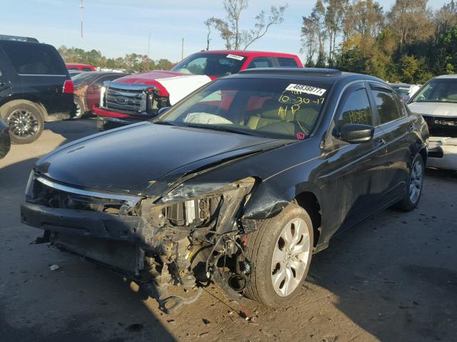 1HGCP26828A056952 - 2008 HONDA ACCORD EXL BLACK photo 2