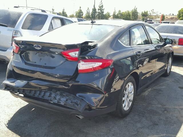 3FA6P0G78FR283285 - 2015 FORD FUSION S BLACK photo 4