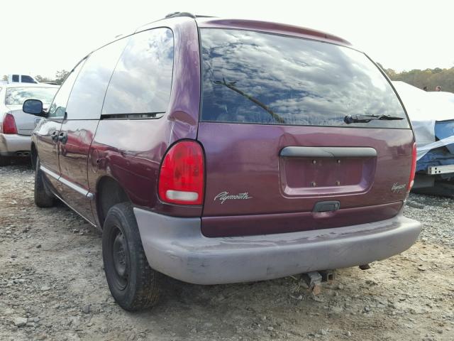 2P4GP25G6XR390058 - 1999 PLYMOUTH VOYAGER BURGUNDY photo 3