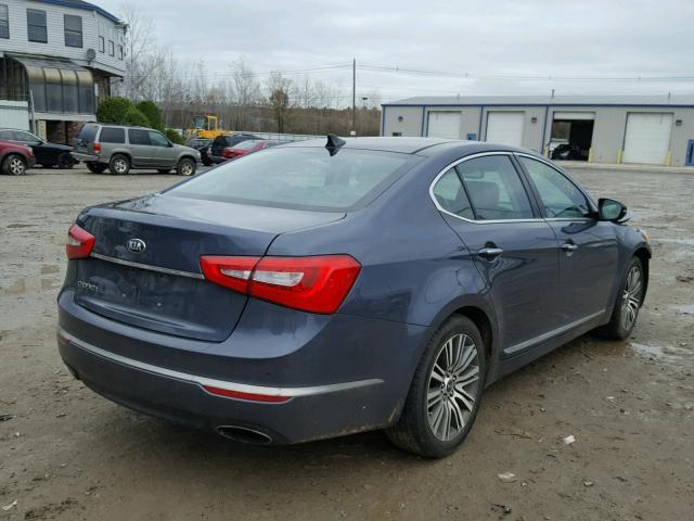 KNALN4D79E5145218 - 2014 KIA CADENZA PR BLUE photo 4