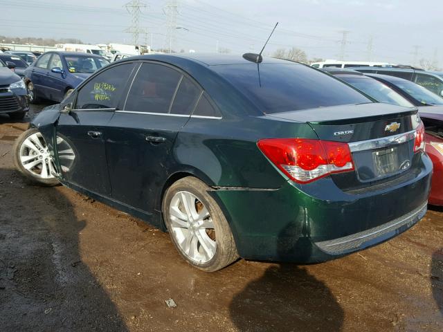 1G1PG5SB0F7205820 - 2015 CHEVROLET CRUZE LTZ GREEN photo 3