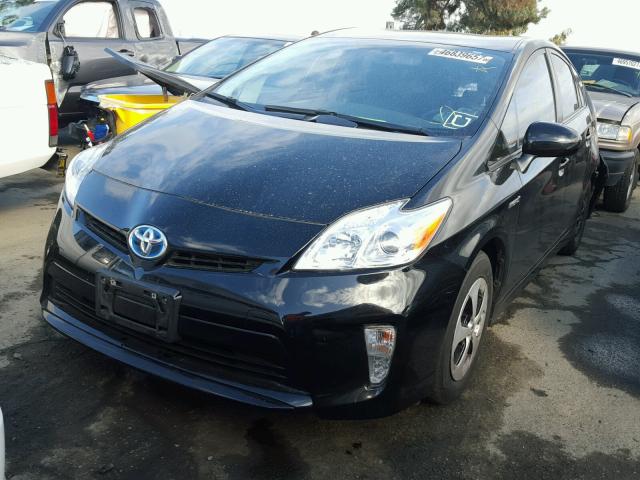 JTDKN3DU3E1769800 - 2014 TOYOTA PRIUS BLACK photo 2