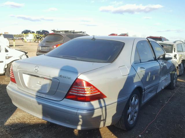 WDBNG83J34A416630 - 2004 MERCEDES-BENZ S 430 4MAT SILVER photo 4