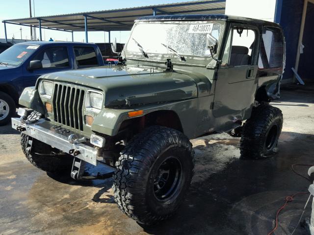 2BCCZ8149HB519269 - 1987 JEEP WRANGLER L GREEN photo 2