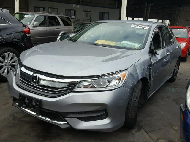 1HGCR2F32HA189774 - 2017 HONDA ACCORD LX GRAY photo 2