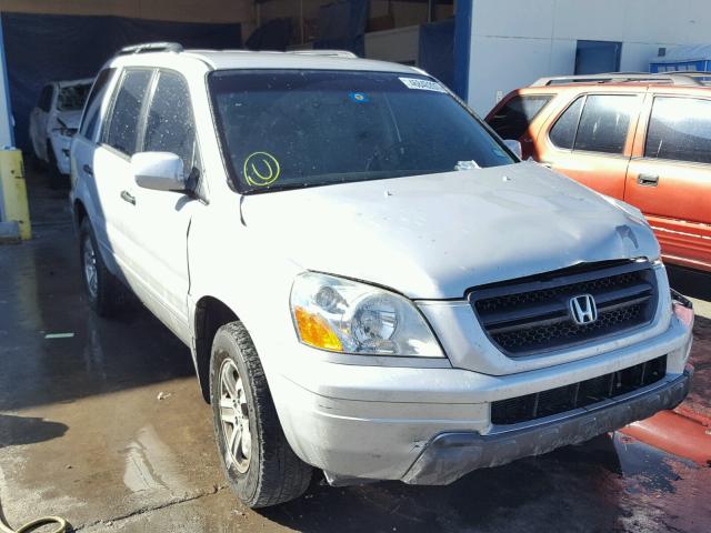 2HKYF186X4H526094 - 2004 HONDA PILOT EXL SILVER photo 1