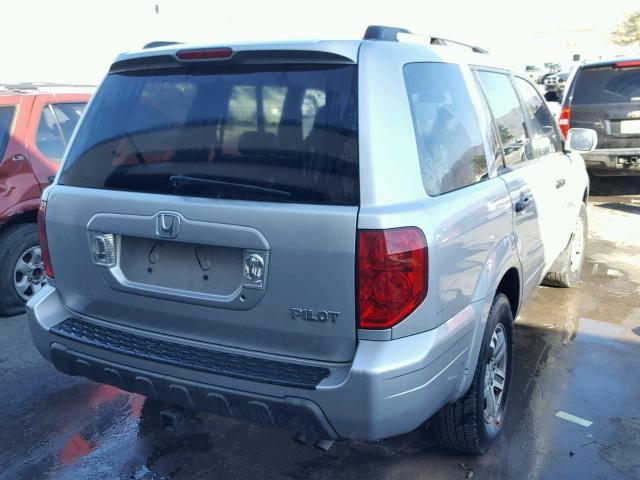 2HKYF186X4H526094 - 2004 HONDA PILOT EXL SILVER photo 4