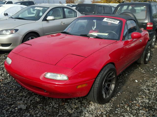 JM1NA3510M1234662 - 1991 MAZDA MX-5 MIATA RED photo 2