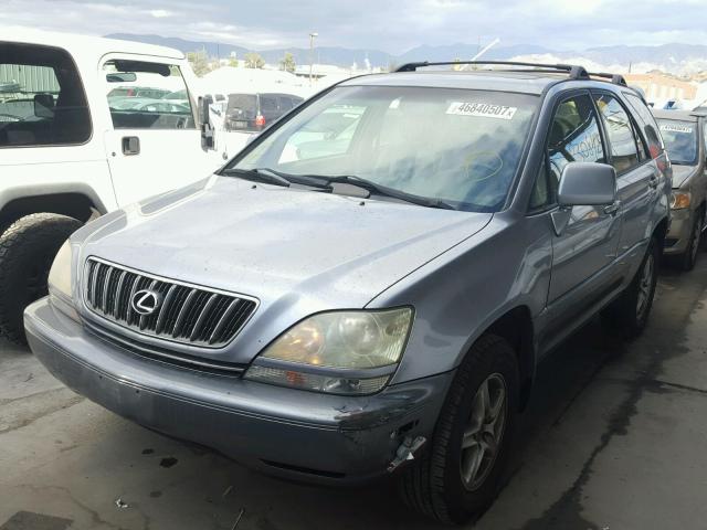 JTJGF10U910104278 - 2001 LEXUS RX 300 GRAY photo 2