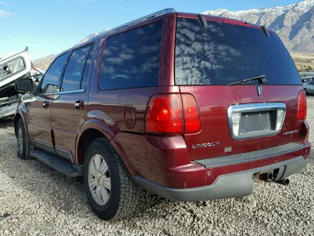 5LMFU28R54LJ18958 - 2004 LINCOLN NAVIGATOR MAROON photo 3