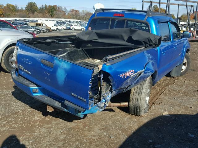 5TELU42N59Z597256 - 2009 TOYOTA TACOMA DOU BLUE photo 4