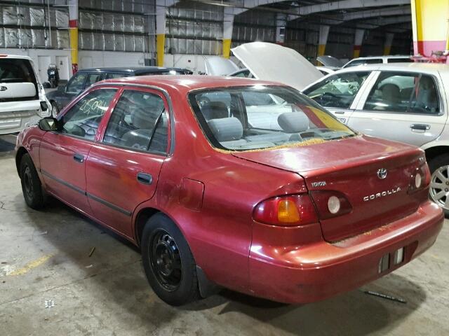 1NXBR12E21Z466144 - 2001 TOYOTA COROLLA CE RED photo 3