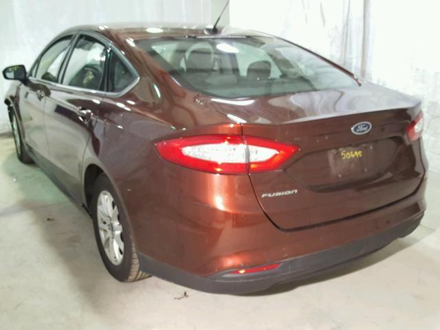 3FA6P0G73FR191470 - 2015 FORD FUSION S RED photo 3