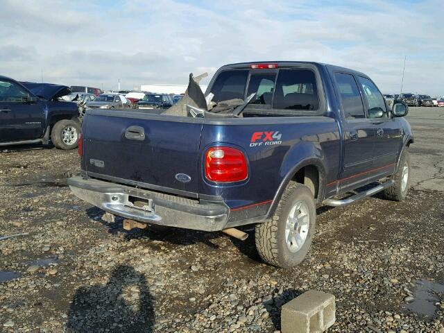 1FTRW08L32KC88821 - 2002 FORD F150 SUPER BLUE photo 4