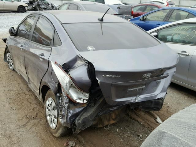 KMHCT4AE1FU862890 - 2015 HYUNDAI ACCENT GLS SILVER photo 3