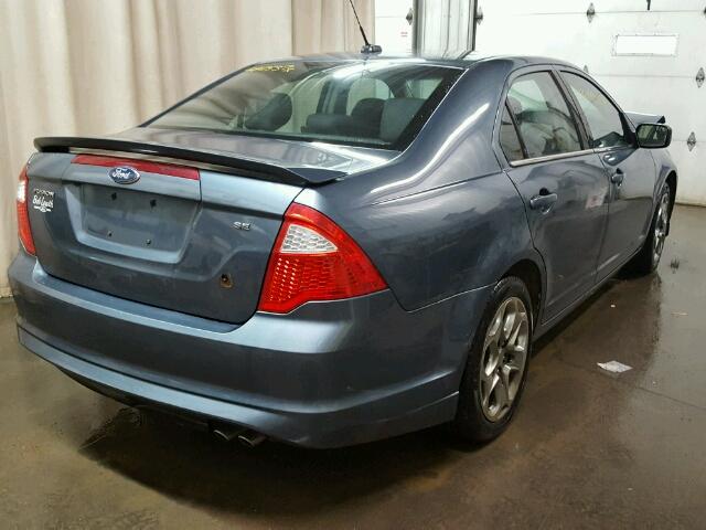 3FAHP0HA7BR235001 - 2011 FORD FUSION SE BLUE photo 4