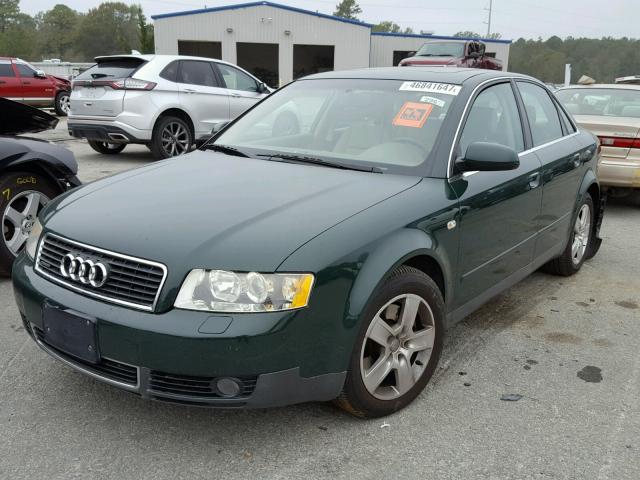 WAULT68E12A226372 - 2002 AUDI A4 GREEN photo 2