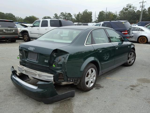 WAULT68E12A226372 - 2002 AUDI A4 GREEN photo 4