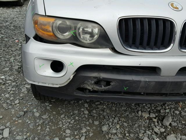 5UXFA13576LY25043 - 2006 BMW X5 3.0I SILVER photo 9