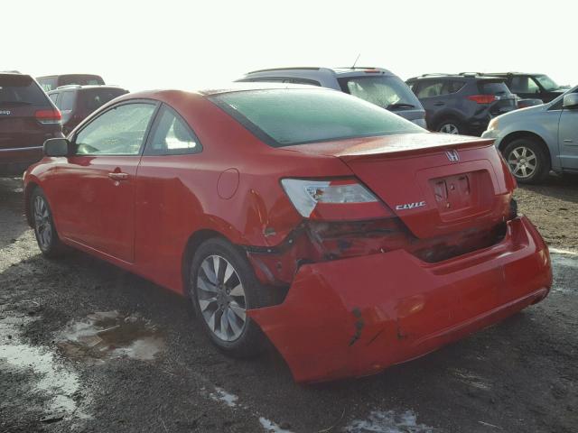 2HGFG128X9H517802 - 2009 HONDA CIVIC EX RED photo 3