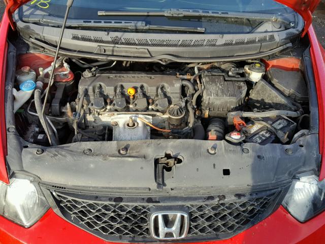 2HGFG128X9H517802 - 2009 HONDA CIVIC EX RED photo 7