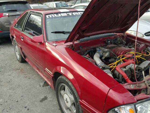 1FABP42E2KF274696 - 1989 FORD MUSTANG GT BURGUNDY photo 1