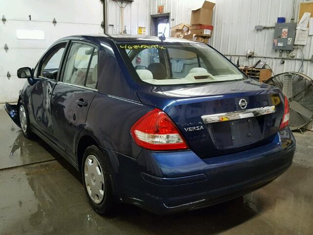 3N1BC11E28L394330 - 2008 NISSAN VERSA S BLUE photo 3