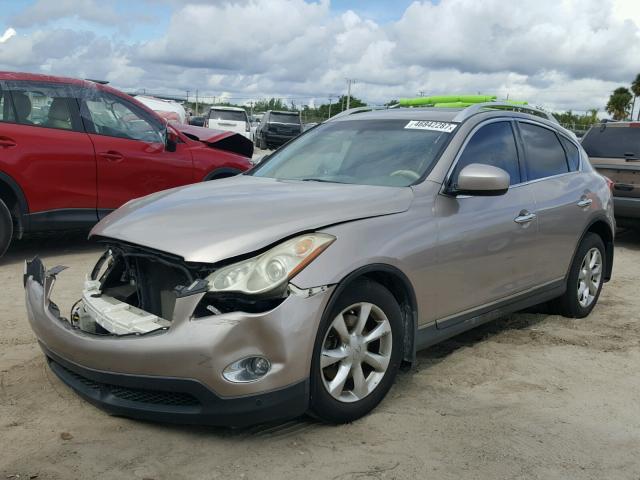 JNKAJ09F28M354145 - 2008 INFINITI EX35 BASE BROWN photo 2