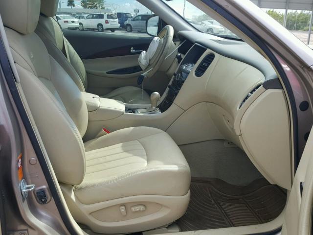 JNKAJ09F28M354145 - 2008 INFINITI EX35 BASE BROWN photo 5