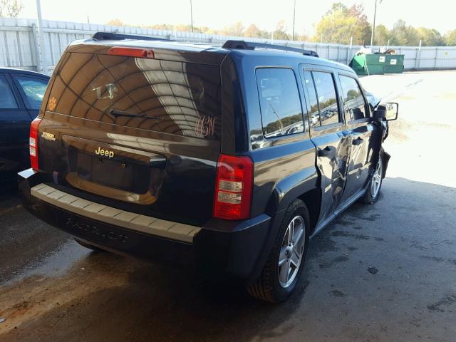 1J8FT28W08D665824 - 2008 JEEP PATRIOT SP BLACK photo 4