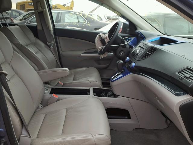 2HKRM4H76DH668091 - 2013 HONDA CR-V EXL BLUE photo 5