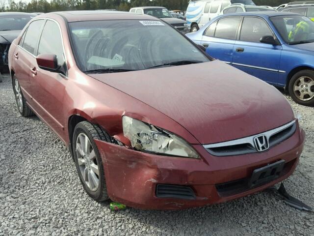 1HGCM66597A002732 - 2007 HONDA ACCORD EX RED photo 1