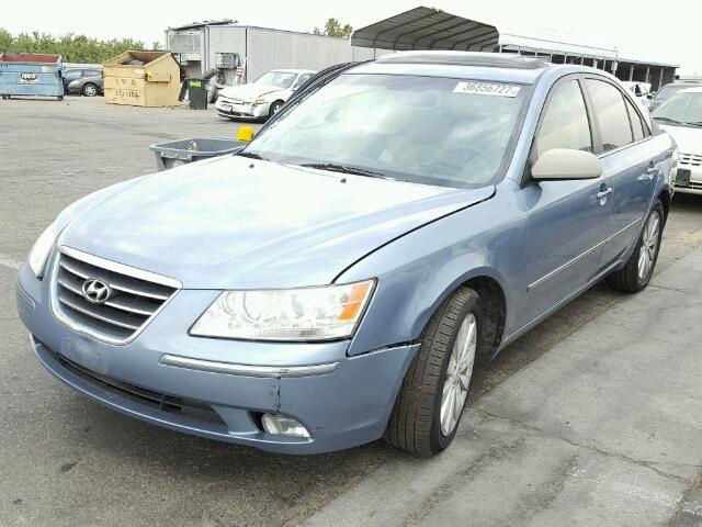 5NPEU46C19H479869 - 2009 HYUNDAI SONATA SE BLUE photo 2