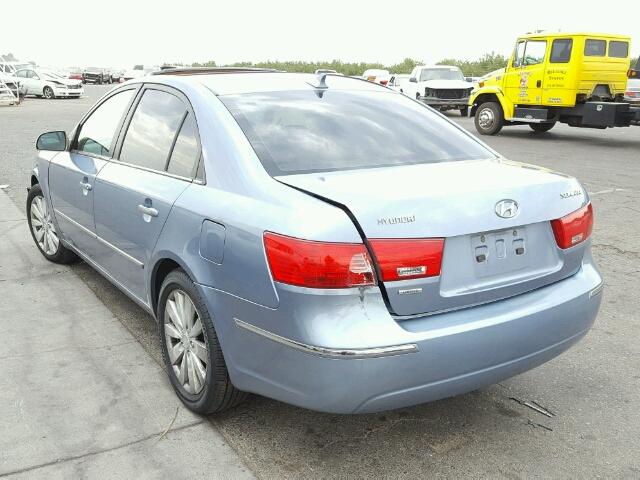 5NPEU46C19H479869 - 2009 HYUNDAI SONATA SE BLUE photo 3