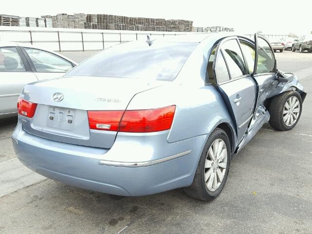 5NPEU46C19H479869 - 2009 HYUNDAI SONATA SE BLUE photo 4