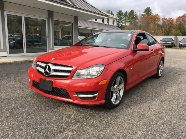 WDDGJ4HB4CF848348 - 2012 MERCEDES-BENZ C RED photo 1