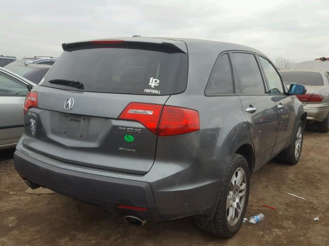 2HNYD28258H548764 - 2008 ACURA MDX GRAY photo 4